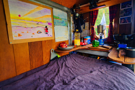 intérieur roulotte